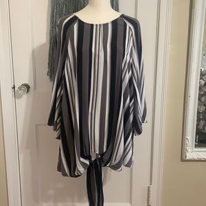 1X striped blouse!  Super flattering!